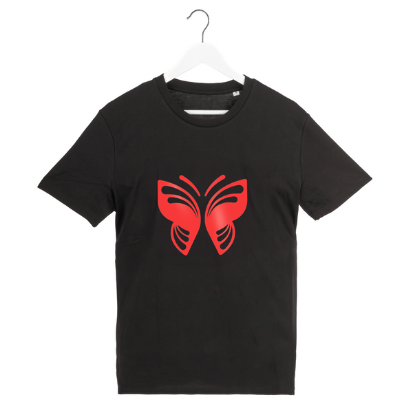 Vlinder T-Shirt Zwart