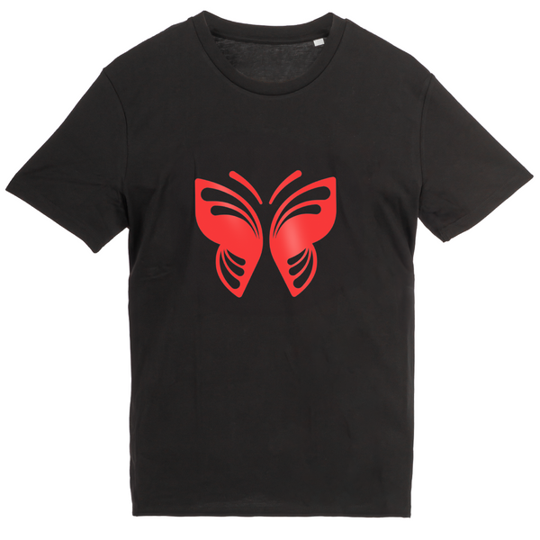 Vlinder T-Shirt Zwart