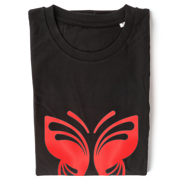 Vlinder T-Shirt Zwart